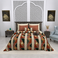 Aaramya Royal Weave Collection Royal Mosaic bedsheet with intricate patterns in rich colors, showcasing elegant fabric and design.