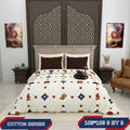 Aaramya Royal Heritage Weave bedsheet with folk motifs, showcasing intricate traditional patterns and vibrant colors.
